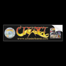 Citadel ® Logo & CD Art on Black Bumper Sticker! bumper stickers