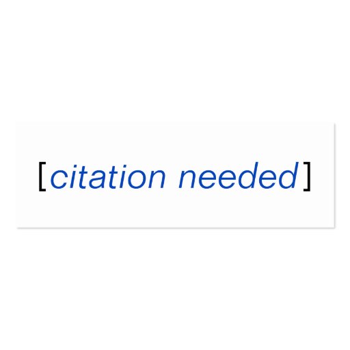 Citation needed business card Zazzle
