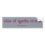 Cities of Agartha Records Bumper Sticker