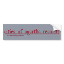 Cities of Agartha Records bumper stickers