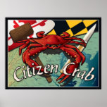 Citizen Crab with mallet and knife Posters