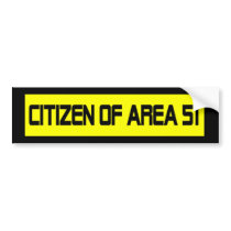 Citizen Of Area 51 bumper stickers