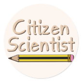 Citizen Scientist (Pencil) Round Sticker