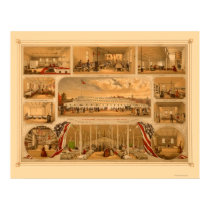 Citizens Volunteer Hospital by P.S. Duval 1862 posters
