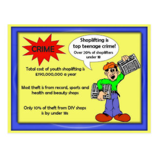 citizenship shoplifting teenage postcard cards crime studies social poster posters zazzle