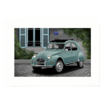 Citroen 2CV Poster Illustration