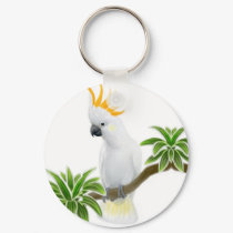 Citron Cockatoo Keychain by twopurringcats Citron Cockatoo Keychain
