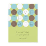 Citron Dots Save the Date Postcard (Customizable)
