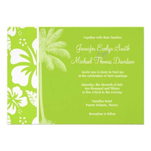 Citron Green Tropical Hibiscus; Summer Palm Announcement