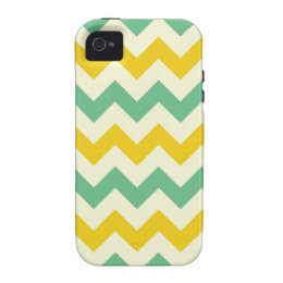 Citrus and Lime Chevron Zigzags Yellow Green iPhone 4 Cases