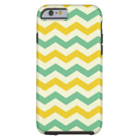 Citrus and Lime Chevron Zigzags Yellow Green Tough iPhone 6 Case