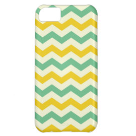Citrus and Lime Chevron Zigzags Yellow Green iPhone 5C Cases
