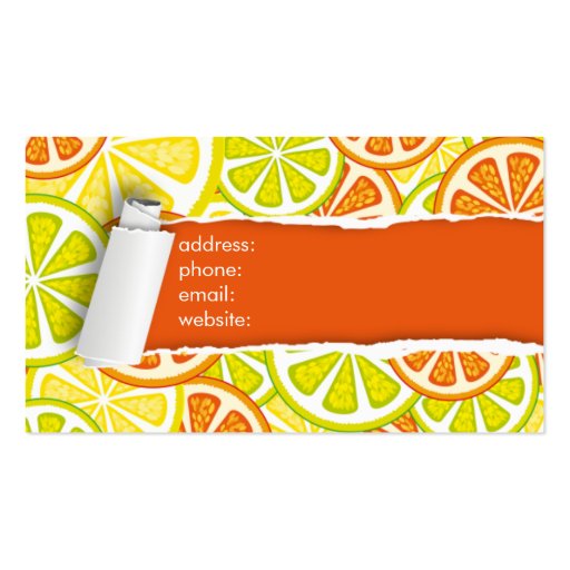 citrus design business cards (back side)
