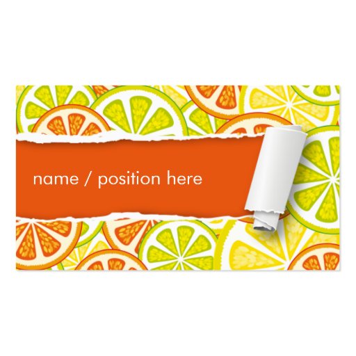 citrus design business cards (front side)