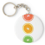 citrus fruit slice keychain