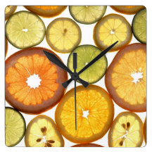 Citrus Fruits Clock