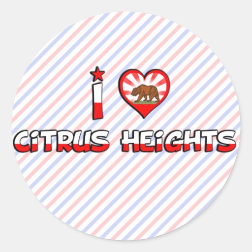 Citrus Heights, CA Round Sticker