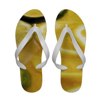 Citrus Lemon and Lime Flip Flops
