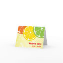 Citrus lemon lime orange summer bubbly thank you card