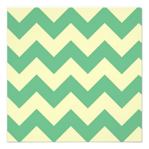 Citrus Lime Chevron Birthday Party Invitations