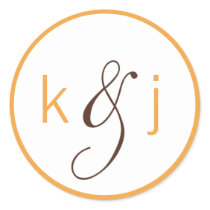 Citrus Monogram Stickers
