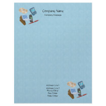 Citrus Peel Blue Stationery letterhead