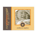 Citrus Precious Angel Flat Birth Announcement Card postcards by minkideluxe Citrus Precious Angel Flat Birth Announcement Card postcards