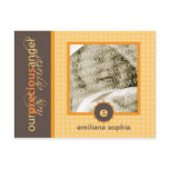 Citrus Precious Angel Flat Birth Announcement Card postcards