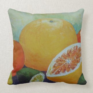 Citrus Splash Throw Pillow