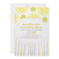 Citrus Stripes Wedding Invitation