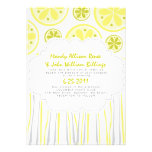 Citrus Stripes Wedding Invitation