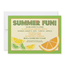Citrus Summer Fun Cookout Invitation (green)