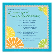 Citrus Summer Party Personalized Announcement