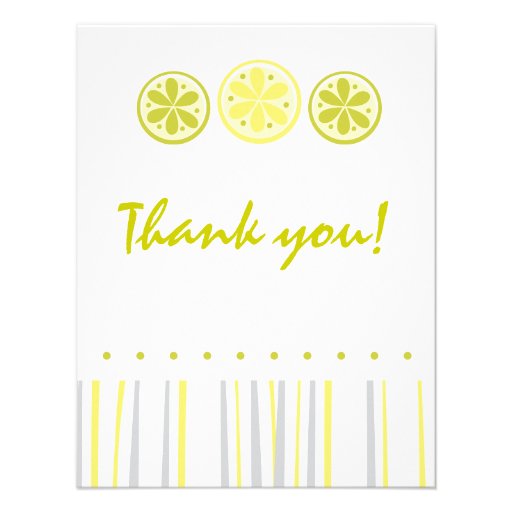 Citrus Thank You Note Invitations