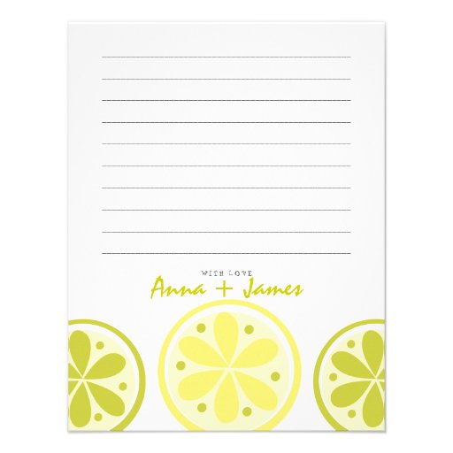 Citrus Thank You Note Invitations