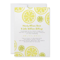 Citrus Wedding Invitation with Lemons and Limes