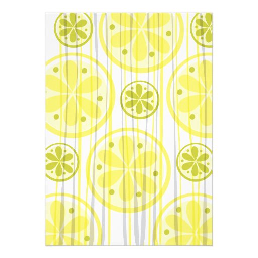 Citrus Wedding Invitation with Lemons and Limes