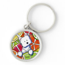 Citrus Westie KiniArt Keychain