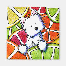 Citrus Westie Magnet