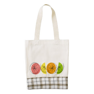 Citrus Zazzle HEART tote bag