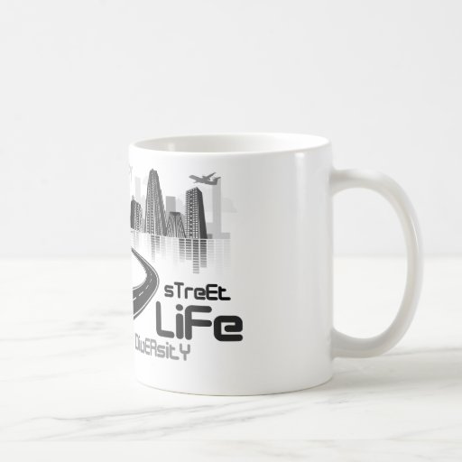 city artwork white mug