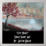 city_at_night, "City Night" Spray Paint ArtBy: ... posters