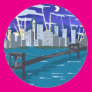 City at Night Stickers