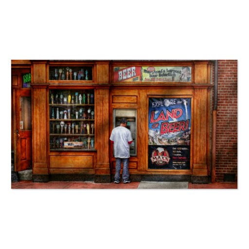City - Baltimore MD - Explore the land of beer Business Card Template (back side)