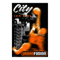 City Basketball Poster posters
