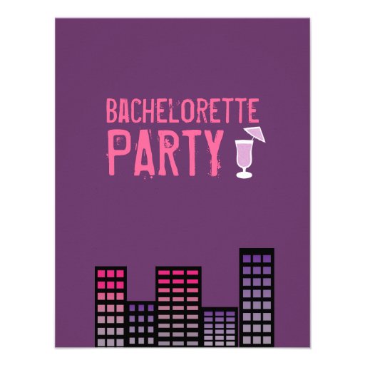 City Blocks Bachelorette Party Invitation