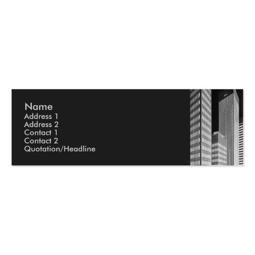 City Blocks Profile Card Business Card Templates (front side)