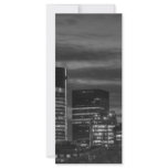City Buildings in black and white Rack Card