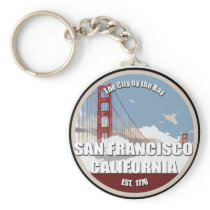 City by the bay, San Francisco California Key Chain