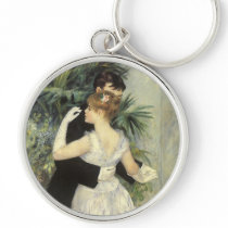 City Dance by Pierre Auguste Renoir Key Chains